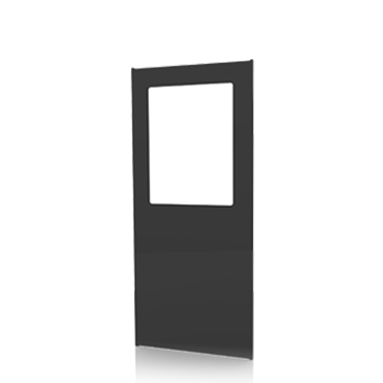 Plåtpanel med fönster