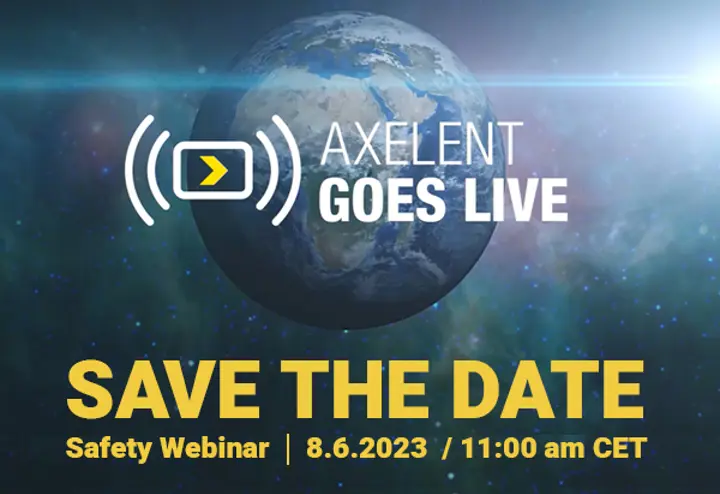 SAVE THE DATE - Axelent Safety Webinar den 8 juni kl. 11:00  SAVE THE DATE - Axelent Safety Webinar den 8 juni kl. 11:00