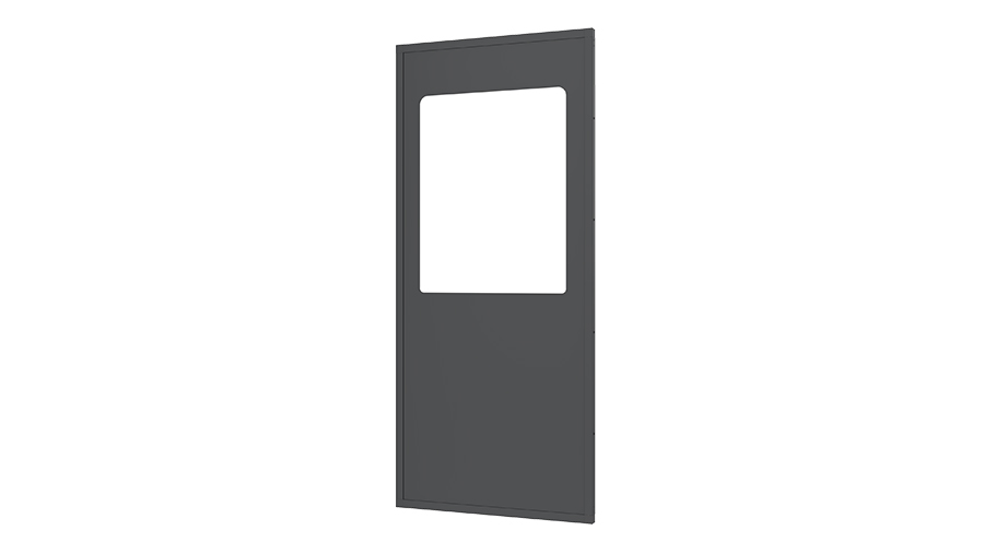 Plåtpanel med fönster