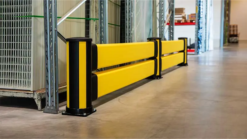 Dubbel påkörningsbarriär låg