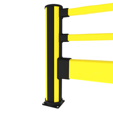 Skyddsräcke för fotgängare med hög barriär