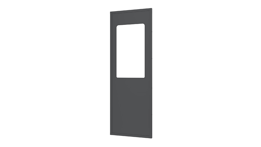 Plåtpanel med fönster